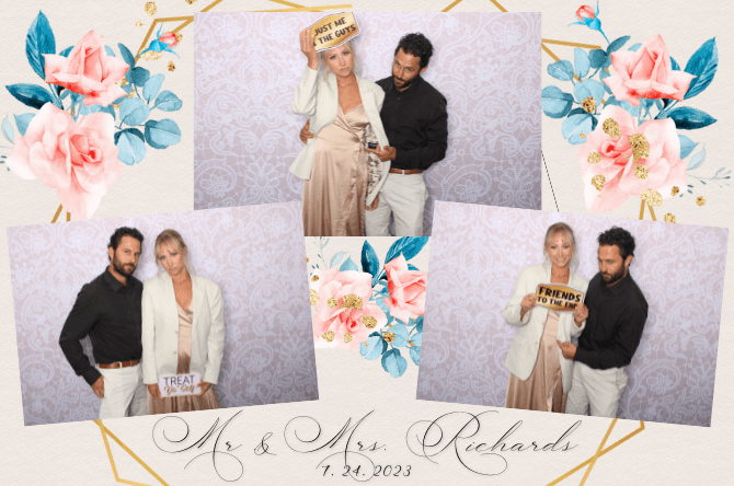 plusieurs photos d'une femme et d'un homme